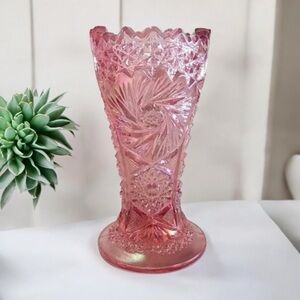 Smith Carnival Glass 6in Vase